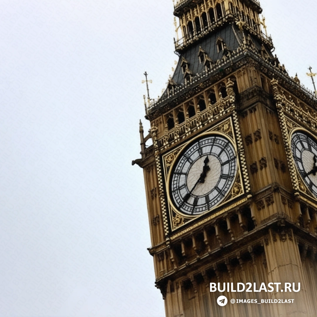 Готический стиль и часы Биг-Бен на фоне Лондона