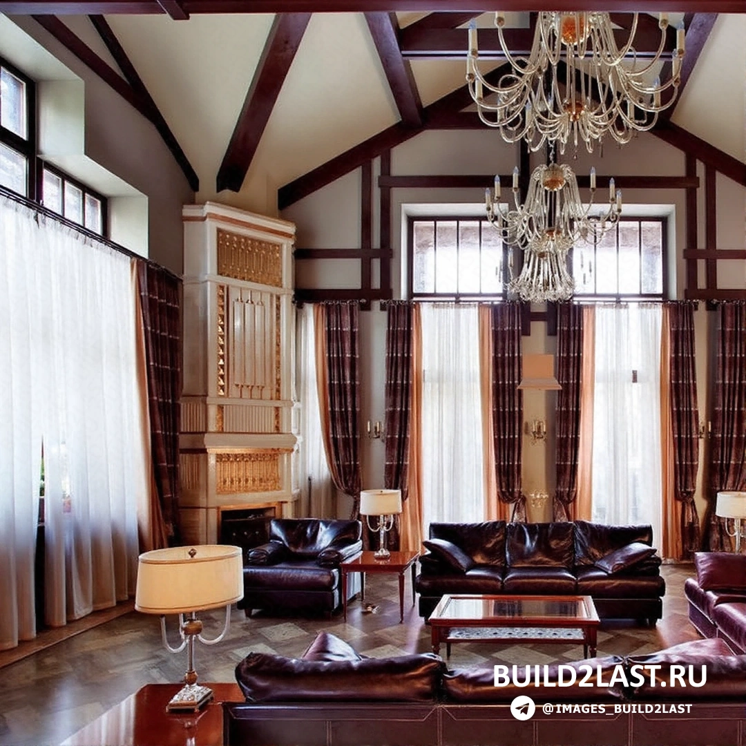 Кухня в стиле шале с темным деревом, керамической плиткой и кухонной мебелью.