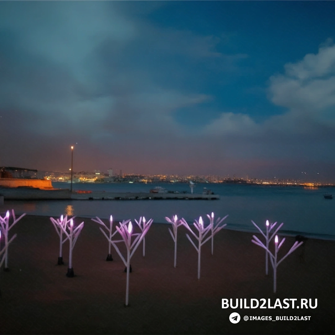 Люди, наблюдающие за интерактивной световой инсталляцией с использованием лазеров и огней