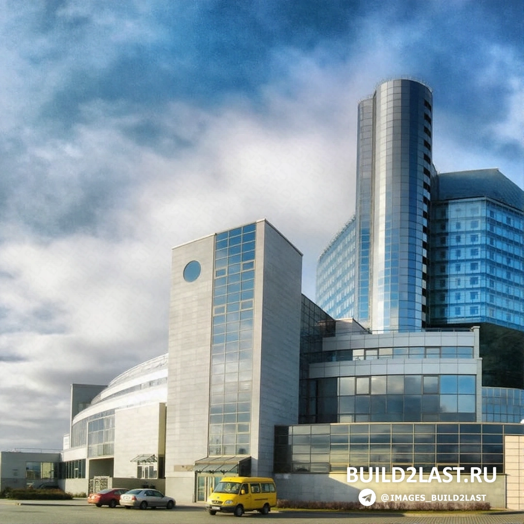 Национальная библиотека Беларуси в Минске, авангардное здание культурного центра.