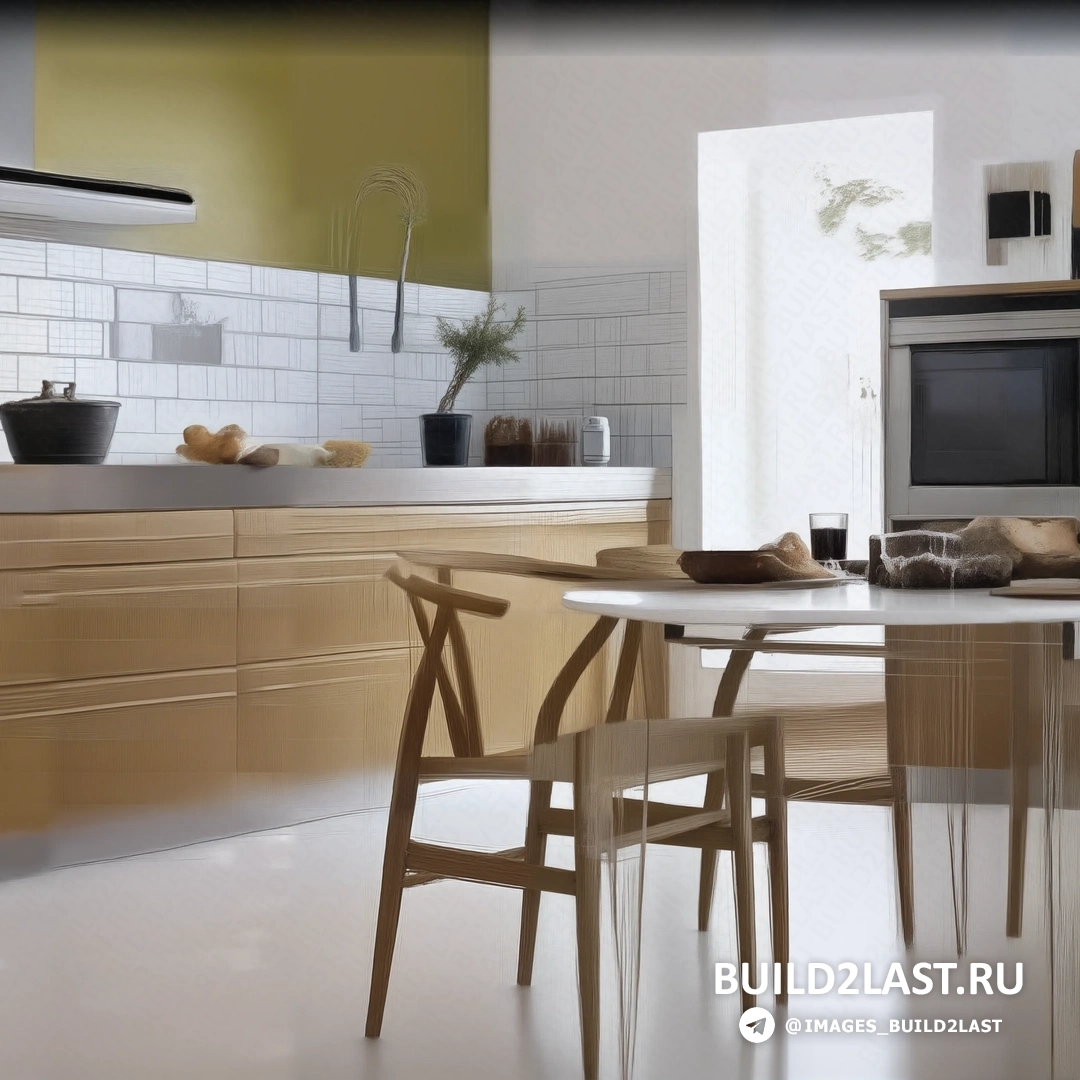 Современная кухня в скандинавском стиле с островом и светлыми тонами