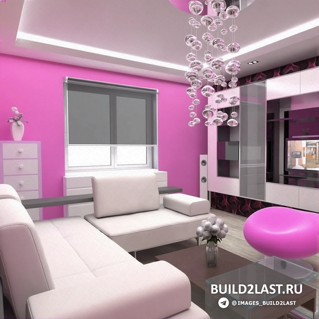 Спальня с розовым постельным бельем и декоративными элементами в пастельных оттенках