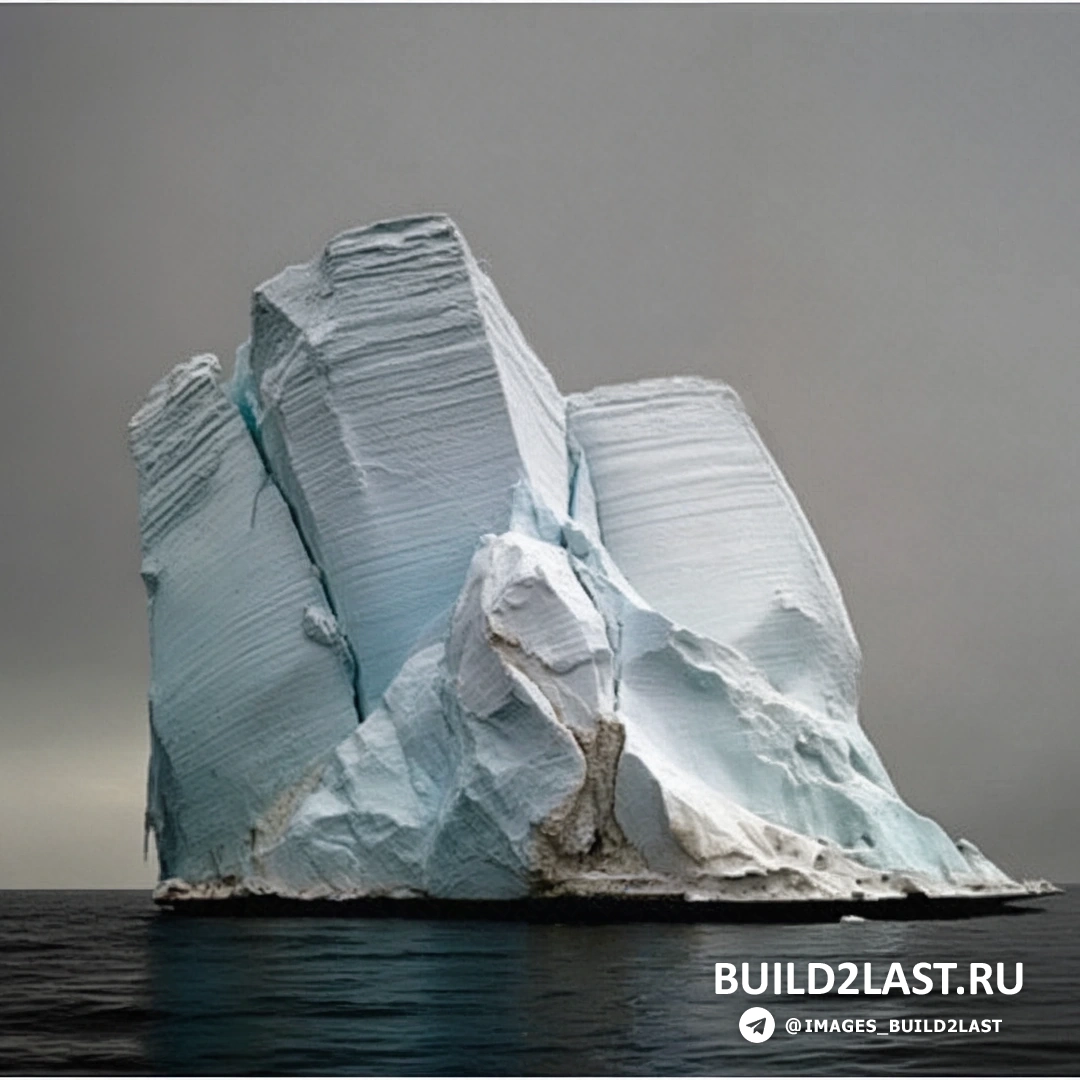 Темные силуэты полярных животных на фоне белых льдов и чистого неба