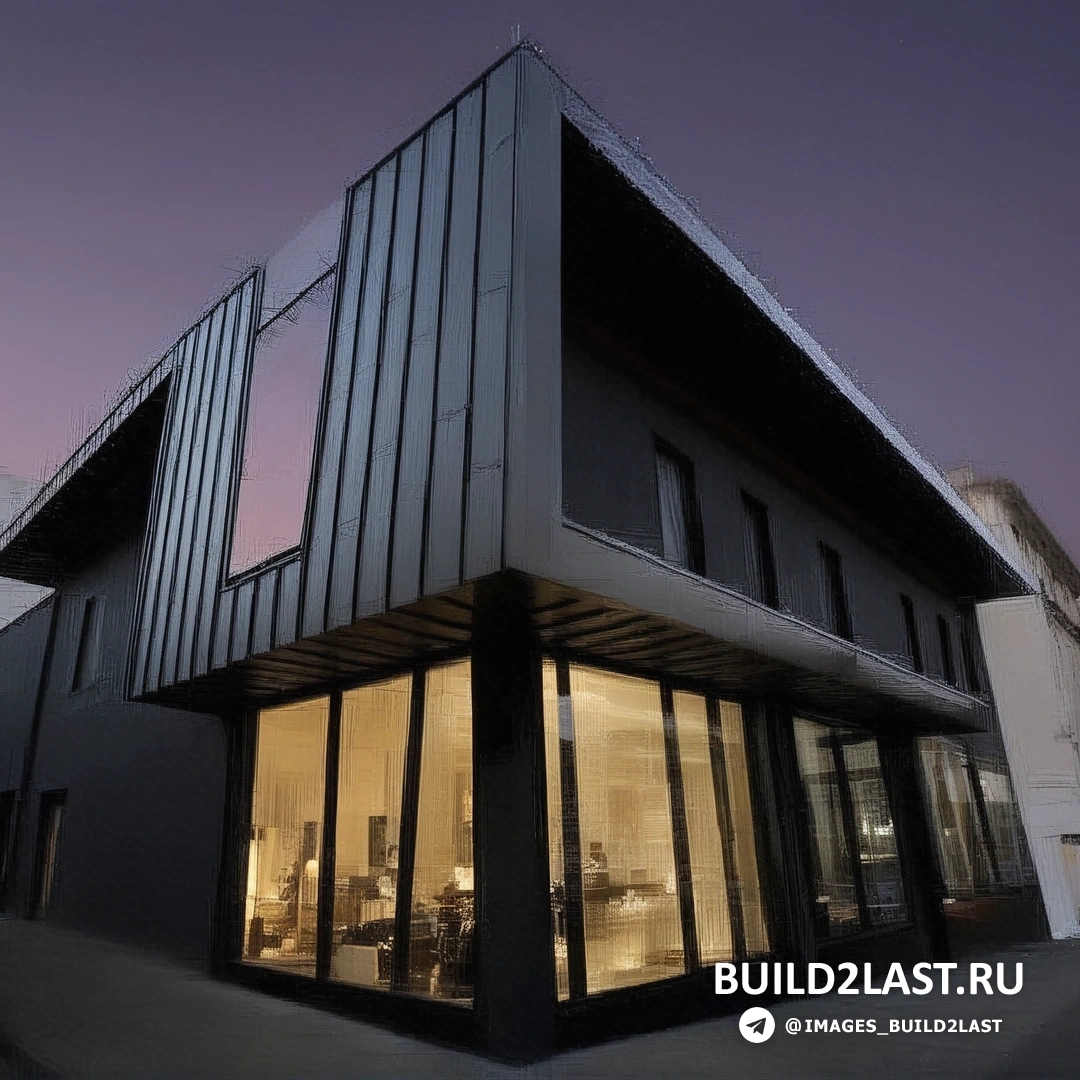 Здание в футуристическом стиле с волнообразными линиями и необычной формой